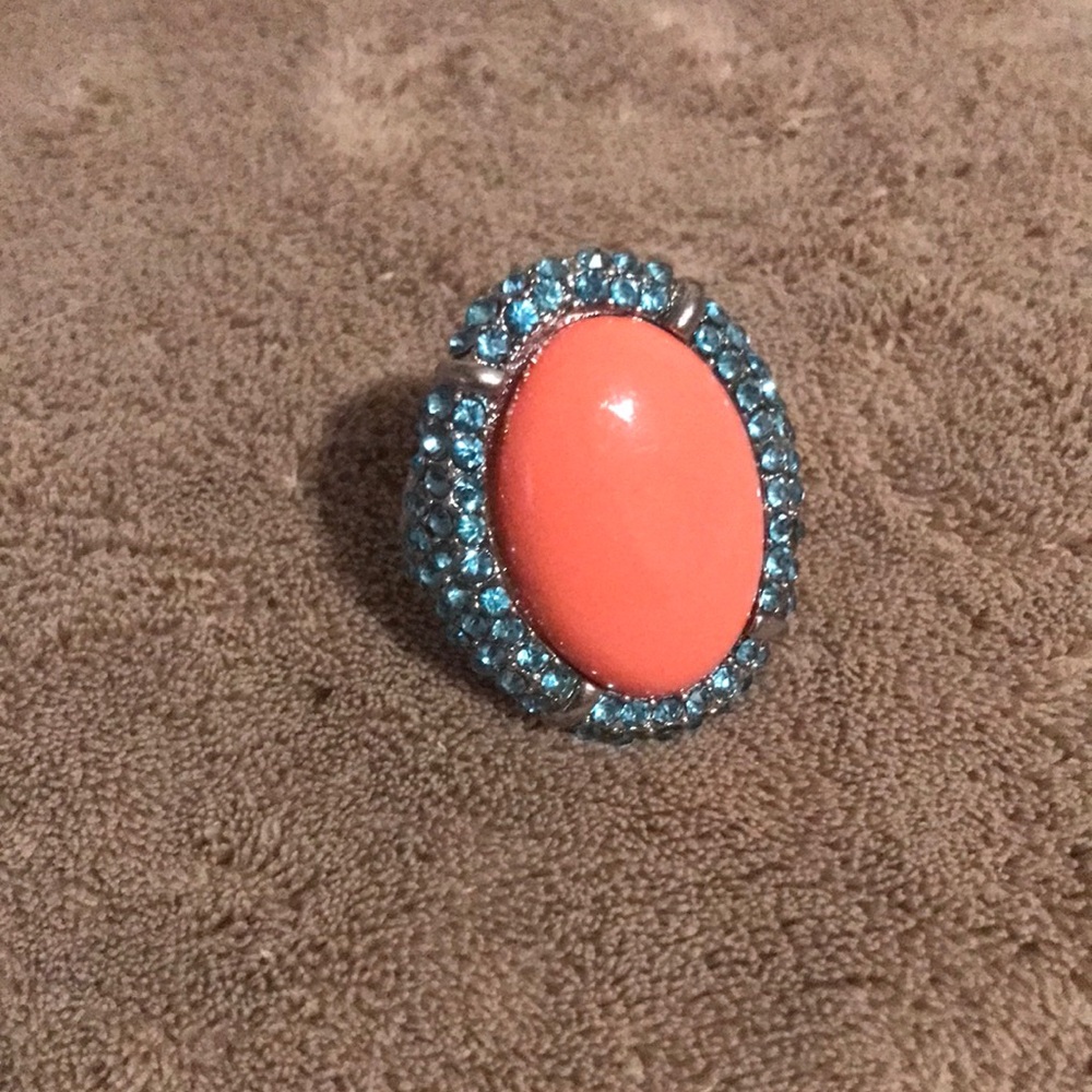 Beautiful Orange Stone Ring - image 2